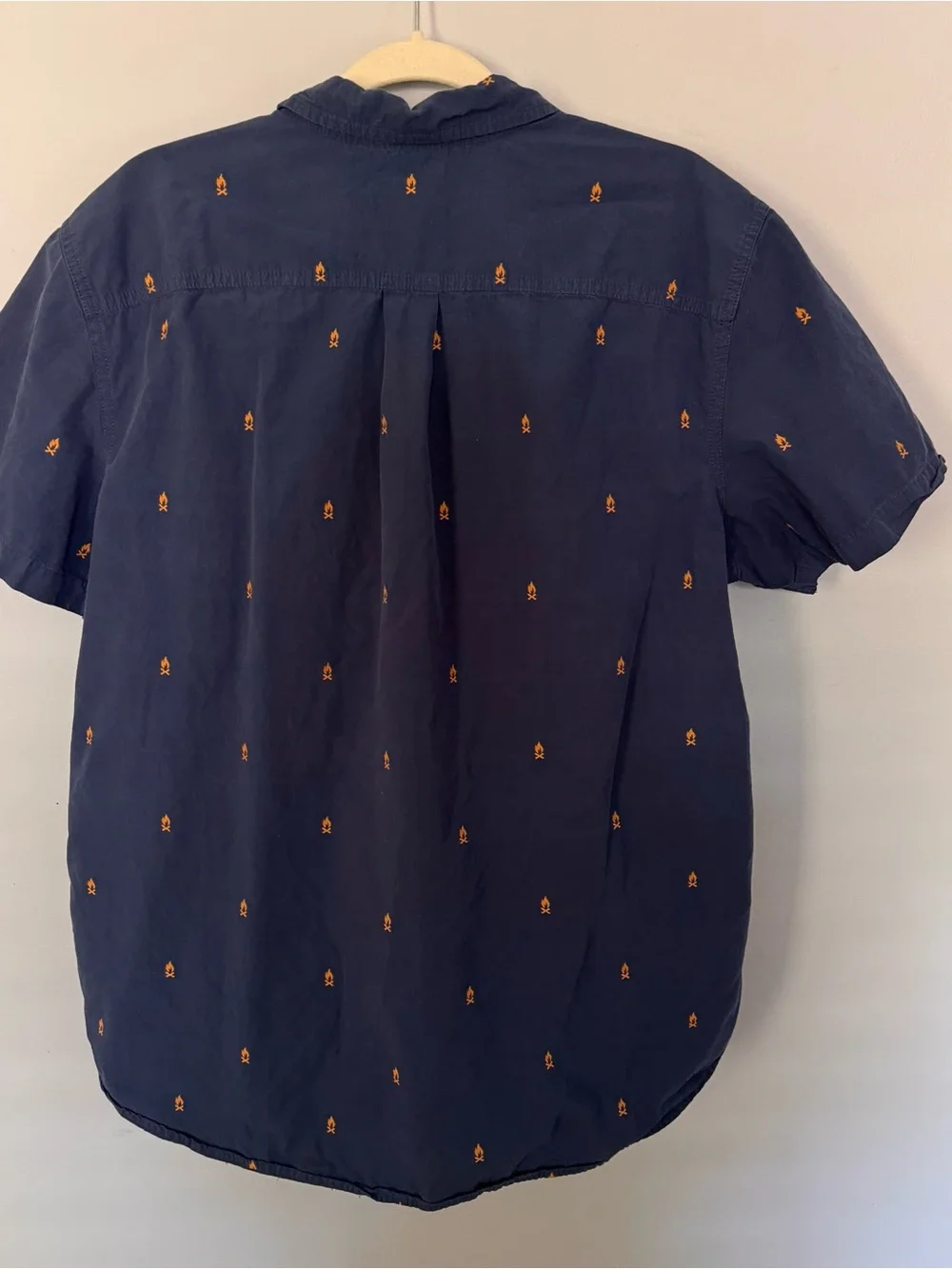 The North Face Button Up Shirt Men's XS Navy Campfire Short Sleeve Outdoor